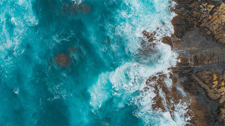 coast line with turquoise water