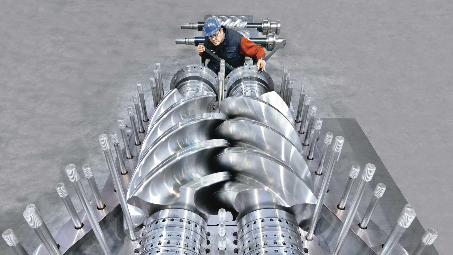 A male worker in the industrial sector