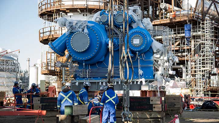 photo of integrally geared compressor