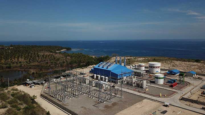 arial view of a power plant in Indonesia