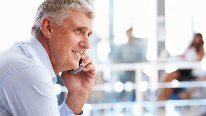 Man talking on the telephone