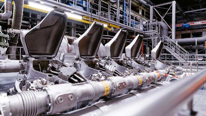 Close-up of four-stroke engine