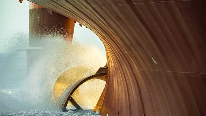 close-up of propeller