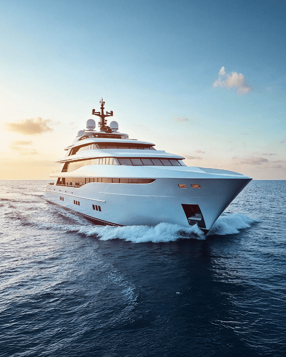 Yacht sailing on the ocean