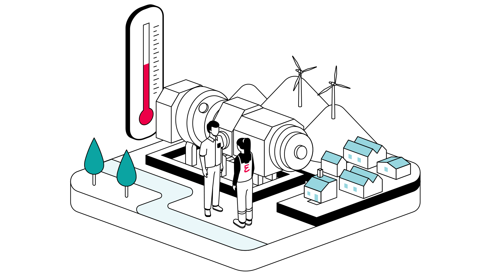 rendering of island in shape of Everllence logo