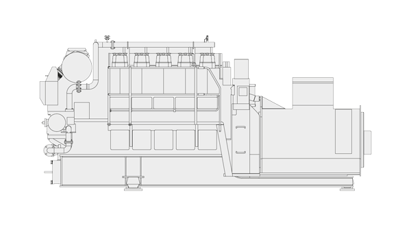 Drawing of the 23/30H Mk2 engine