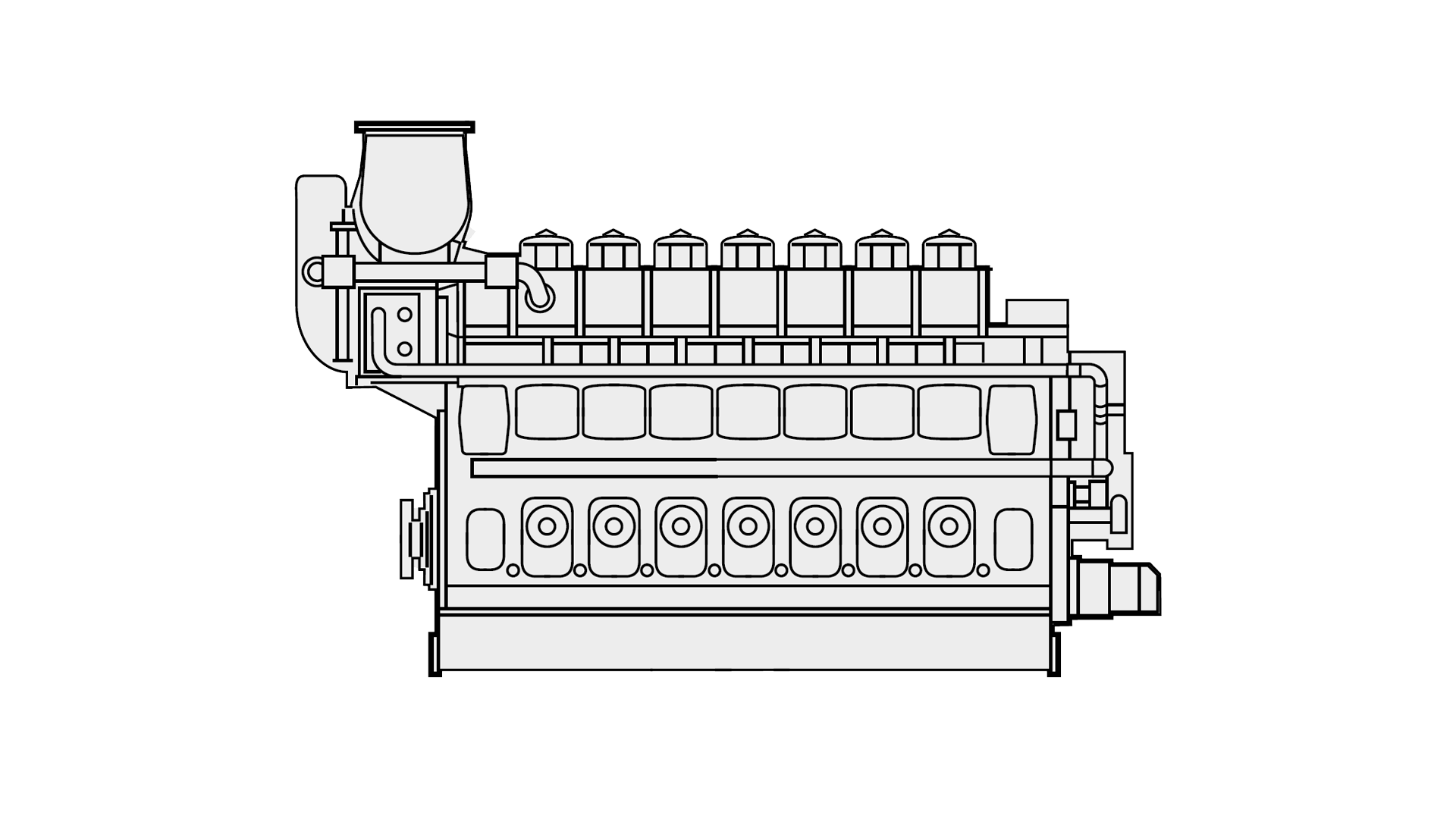 Drawing of the 32/40 engine
