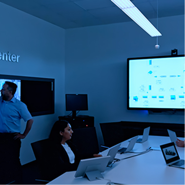 meeting room with some people