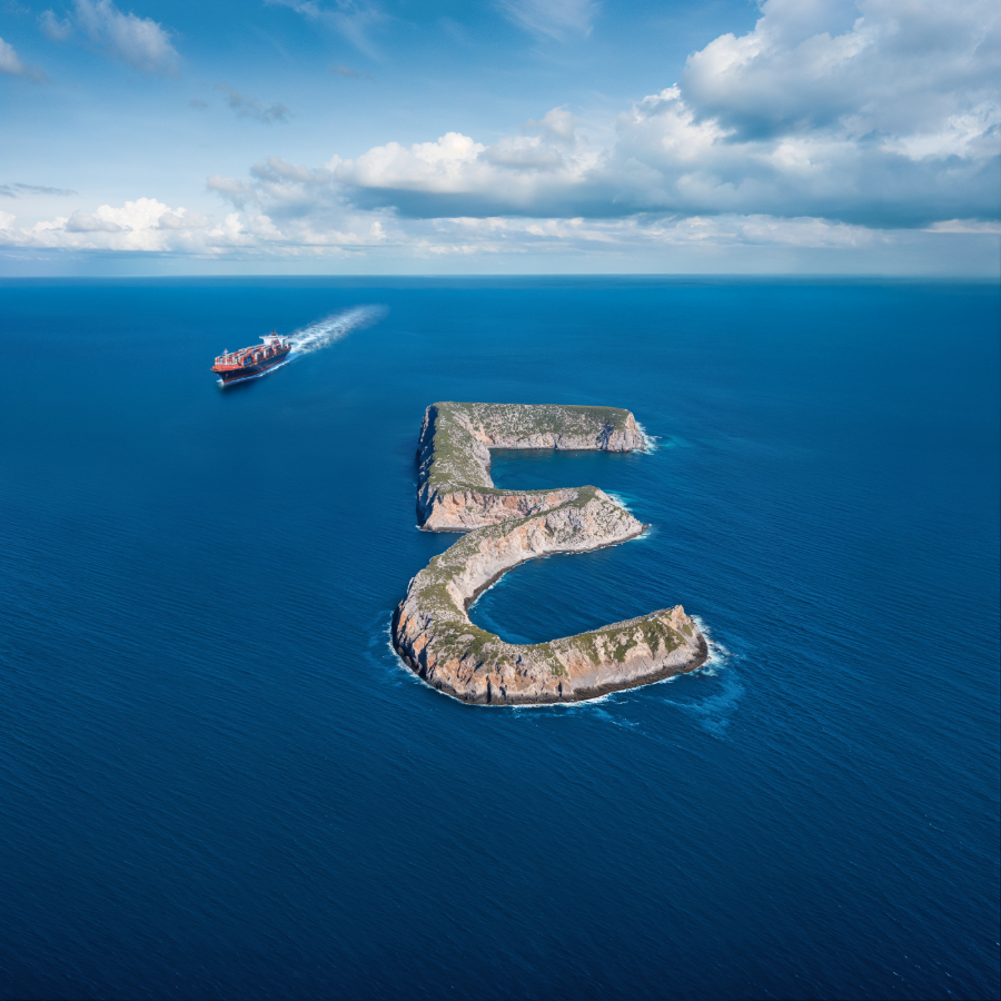 rendering of Everllence super sign as island